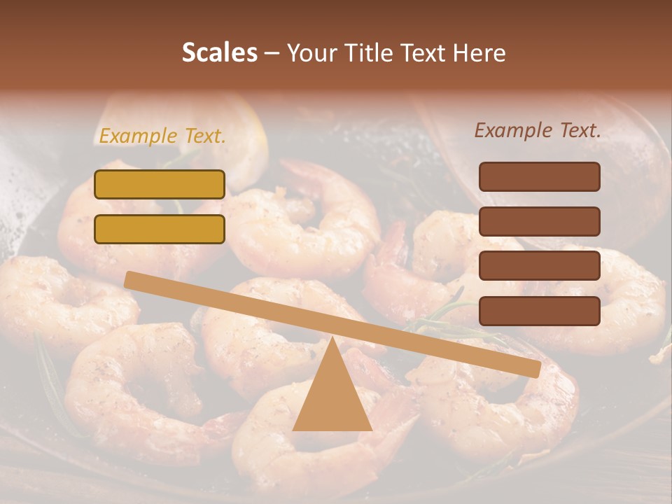 White Lemon Prawn PowerPoint Template