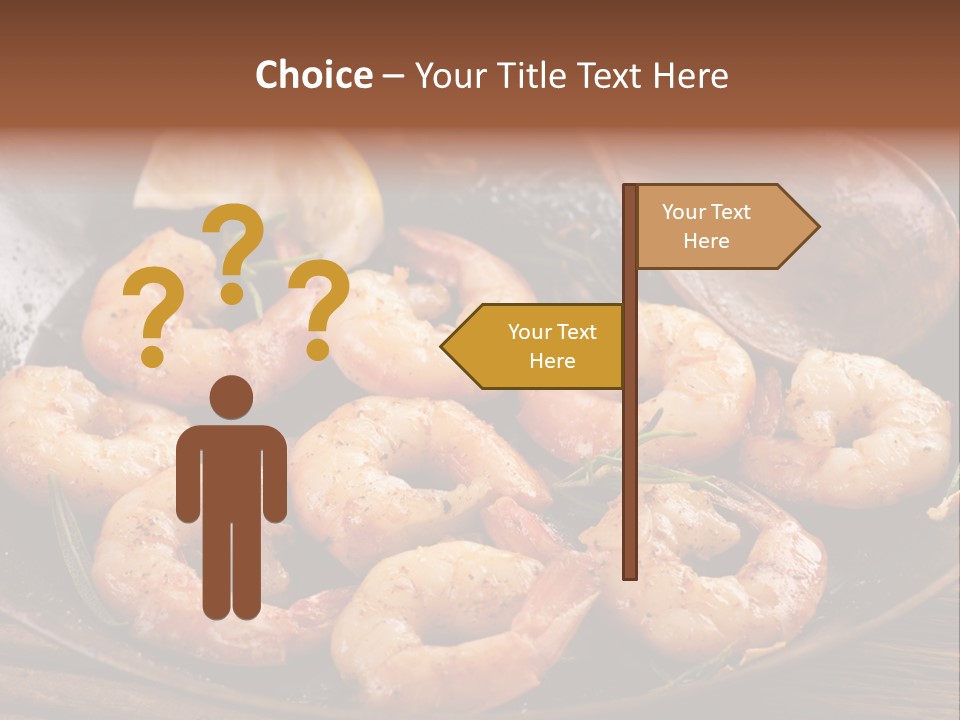 White Lemon Prawn PowerPoint Template