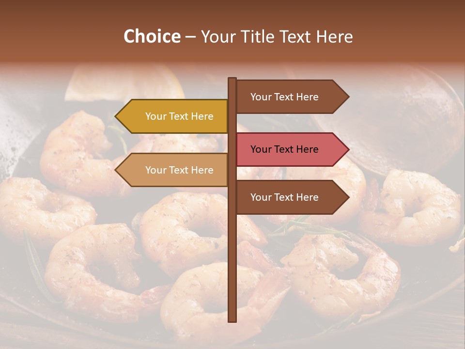 White Lemon Prawn PowerPoint Template