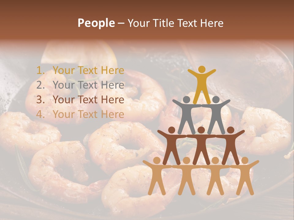 White Lemon Prawn PowerPoint Template