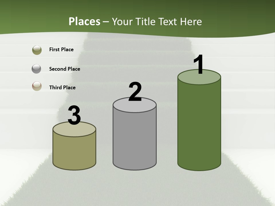 A Set Of Steps Leading Up To The Top Of A Hill PowerPoint Template