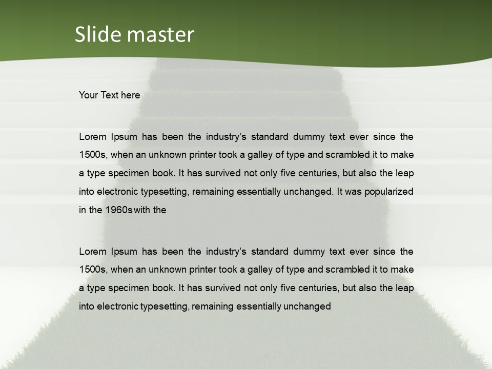 A Set Of Steps Leading Up To The Top Of A Hill PowerPoint Template