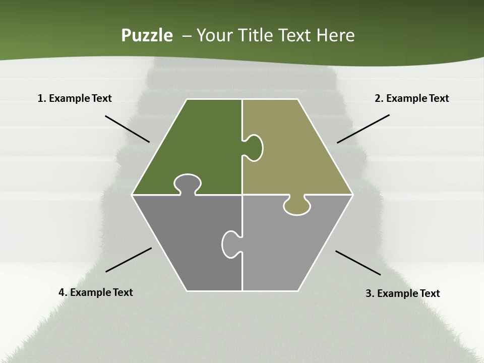 A Set Of Steps Leading Up To The Top Of A Hill PowerPoint Template