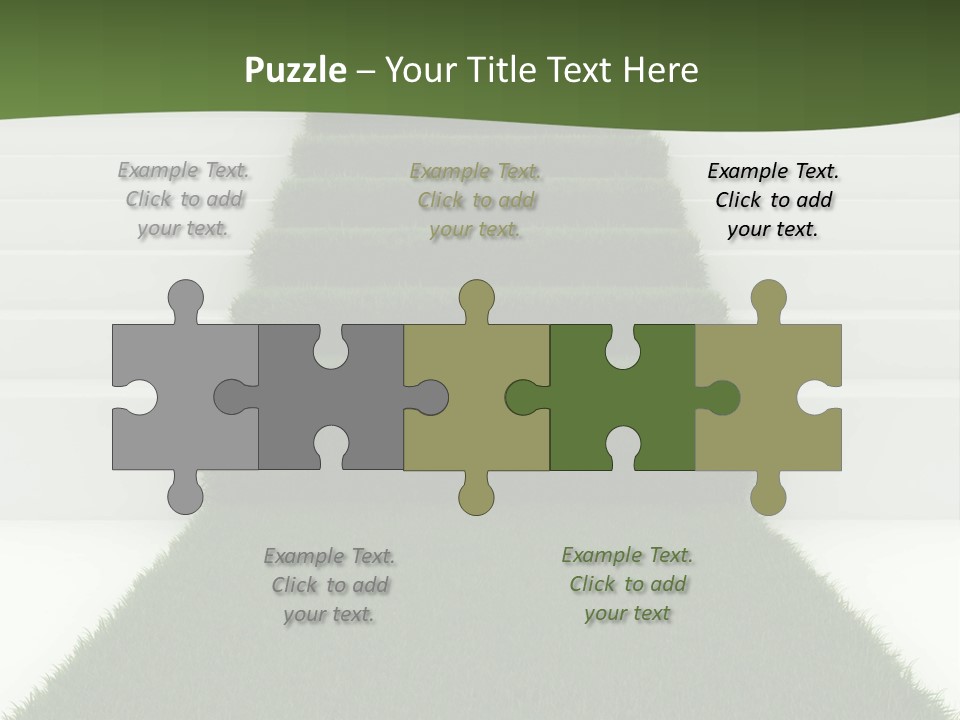 A Set Of Steps Leading Up To The Top Of A Hill PowerPoint Template