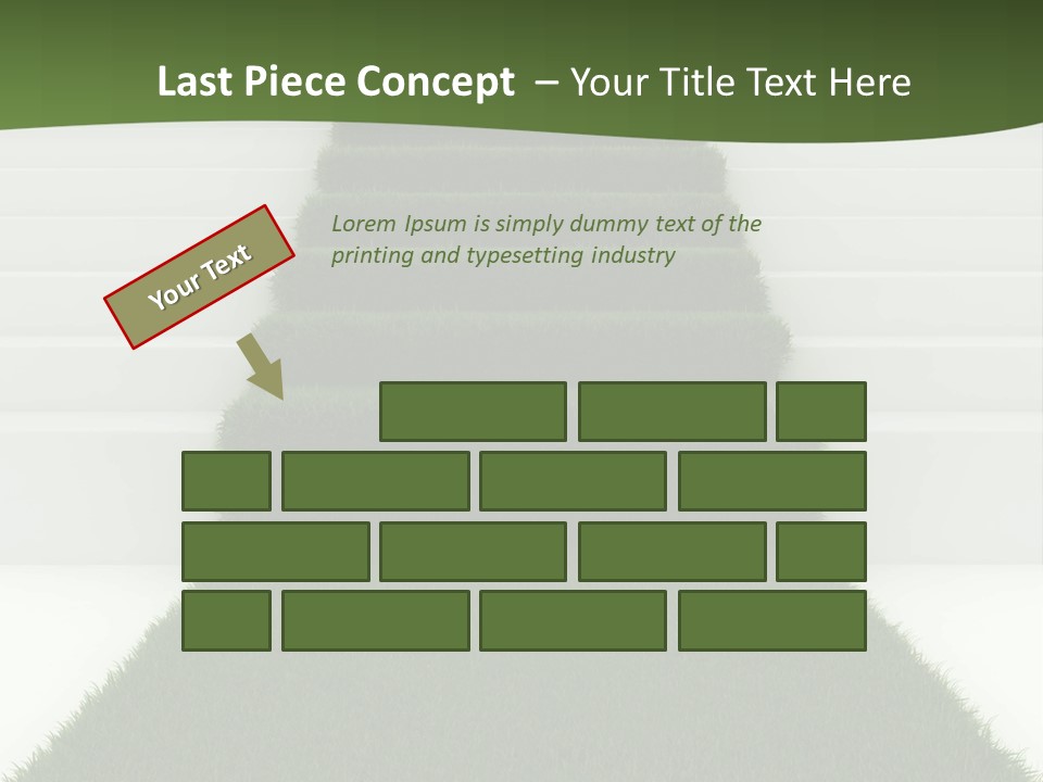 A Set Of Steps Leading Up To The Top Of A Hill PowerPoint Template