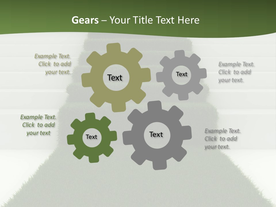 A Set Of Steps Leading Up To The Top Of A Hill PowerPoint Template