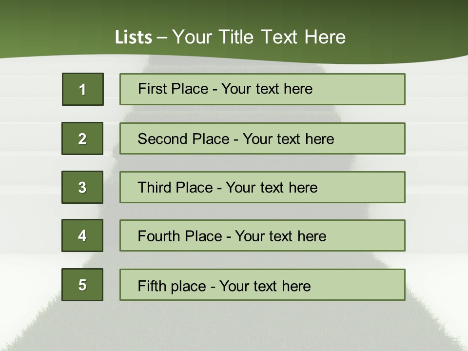 A Set Of Steps Leading Up To The Top Of A Hill PowerPoint Template