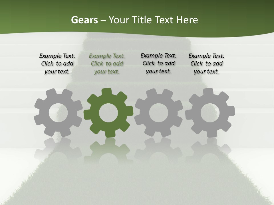 A Set Of Steps Leading Up To The Top Of A Hill PowerPoint Template