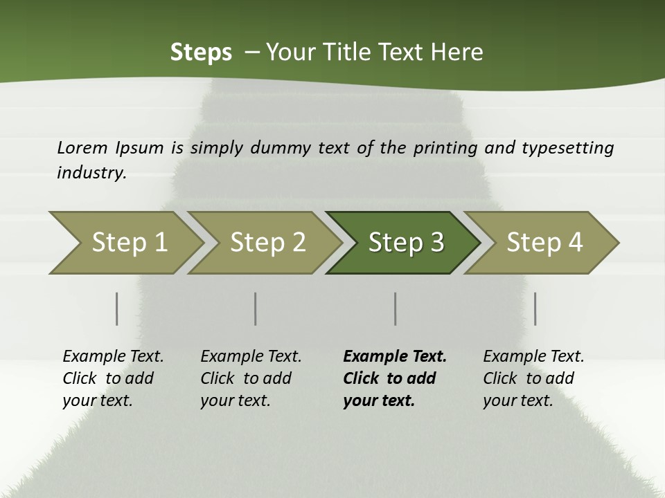 A Set Of Steps Leading Up To The Top Of A Hill PowerPoint Template