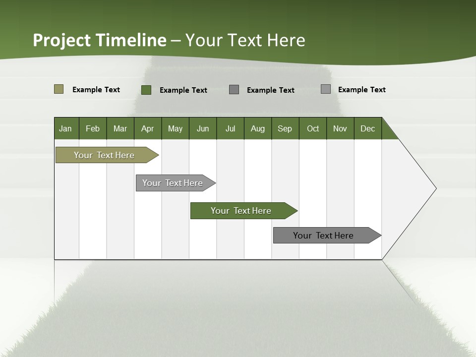 A Set Of Steps Leading Up To The Top Of A Hill PowerPoint Template