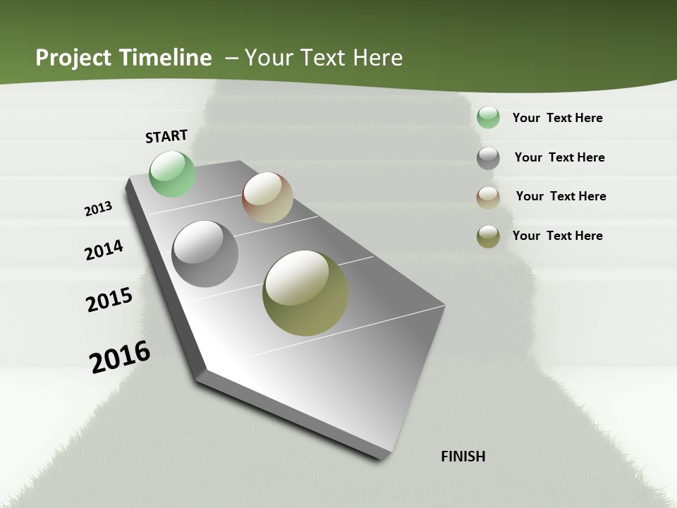 A Set Of Steps Leading Up To The Top Of A Hill PowerPoint Template