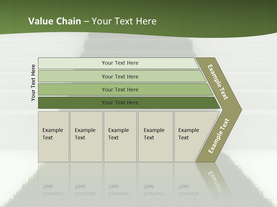 A Set Of Steps Leading Up To The Top Of A Hill PowerPoint Template