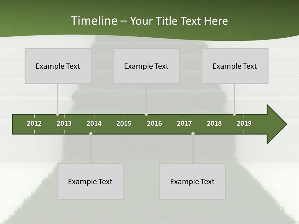 A Set Of Steps Leading Up To The Top Of A Hill PowerPoint Template