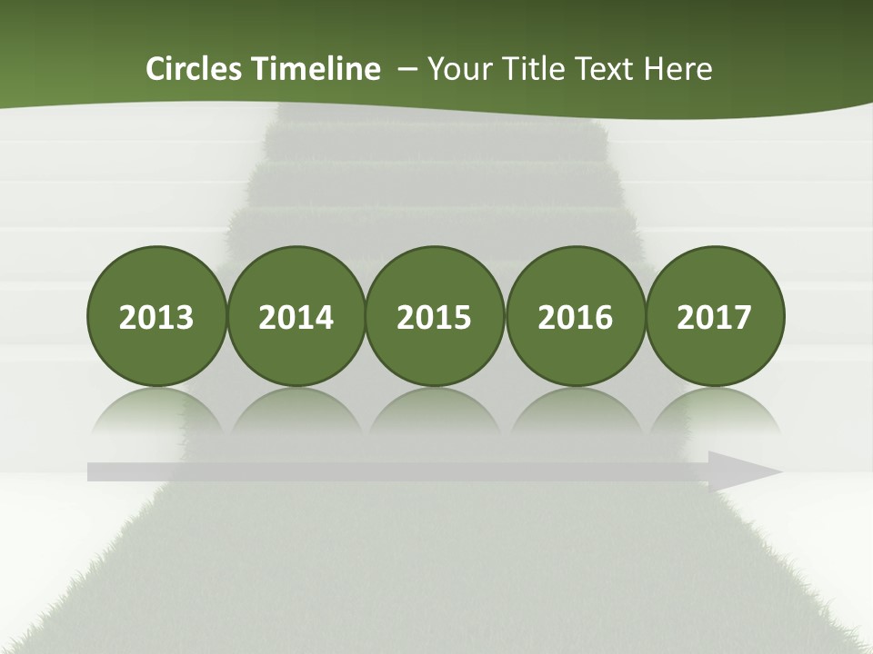 A Set Of Steps Leading Up To The Top Of A Hill PowerPoint Template