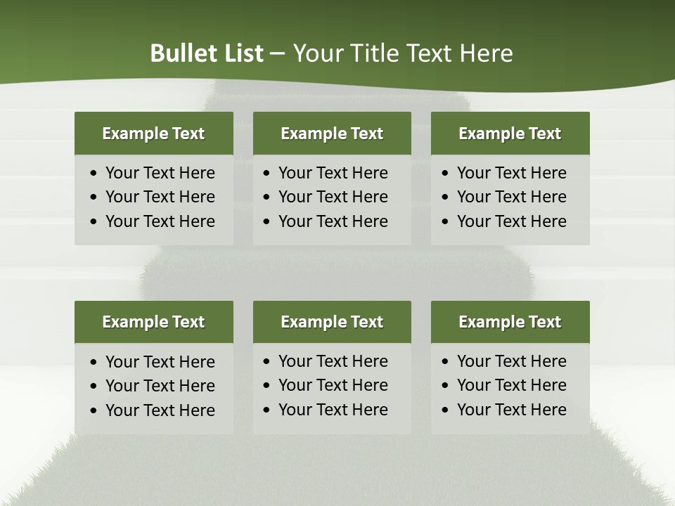 A Set Of Steps Leading Up To The Top Of A Hill PowerPoint Template
