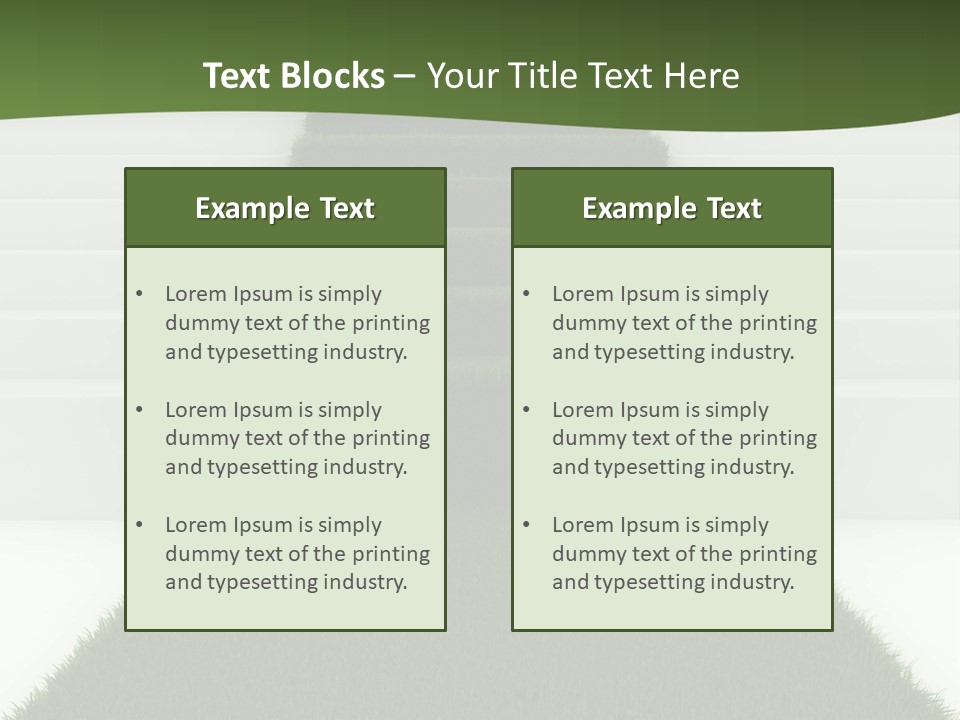 A Set Of Steps Leading Up To The Top Of A Hill PowerPoint Template