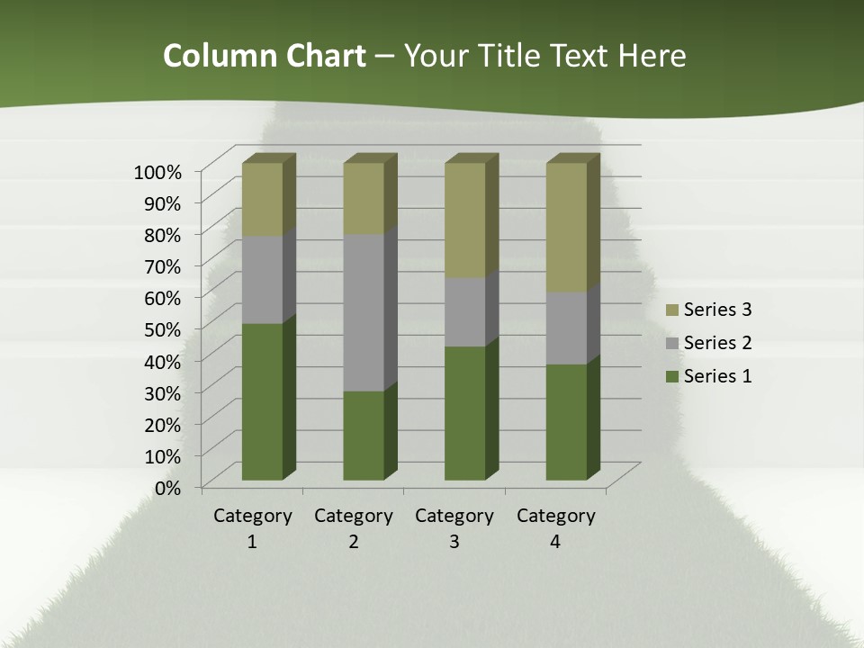 A Set Of Steps Leading Up To The Top Of A Hill PowerPoint Template