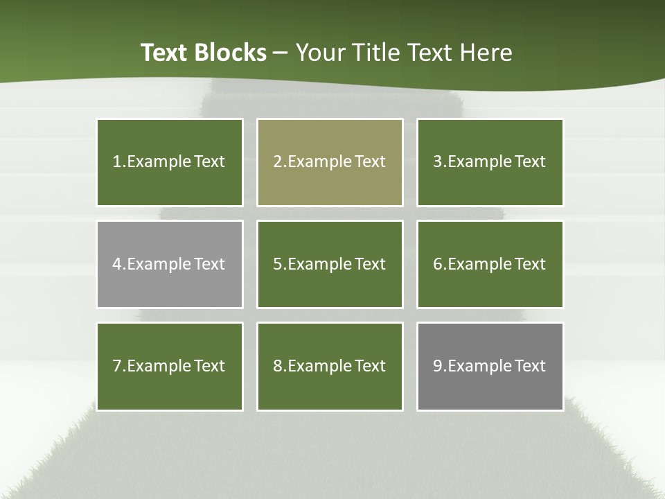 A Set Of Steps Leading Up To The Top Of A Hill PowerPoint Template