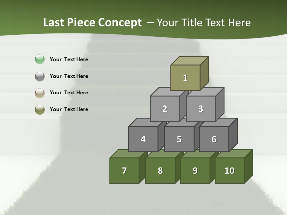 A Set Of Steps Leading Up To The Top Of A Hill PowerPoint Template