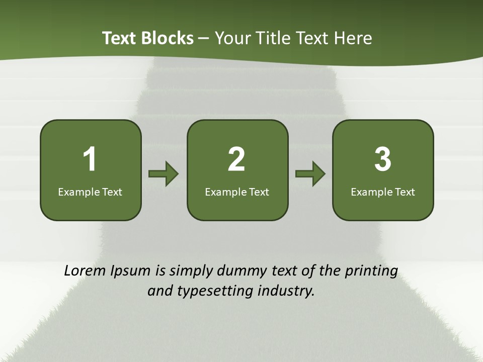A Set Of Steps Leading Up To The Top Of A Hill PowerPoint Template