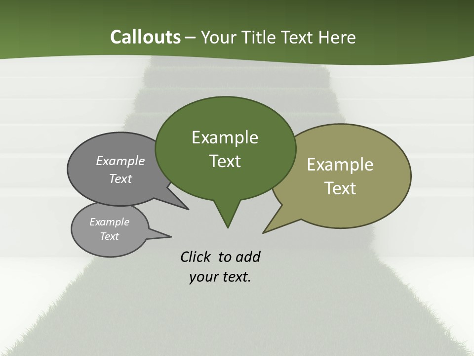 A Set Of Steps Leading Up To The Top Of A Hill PowerPoint Template