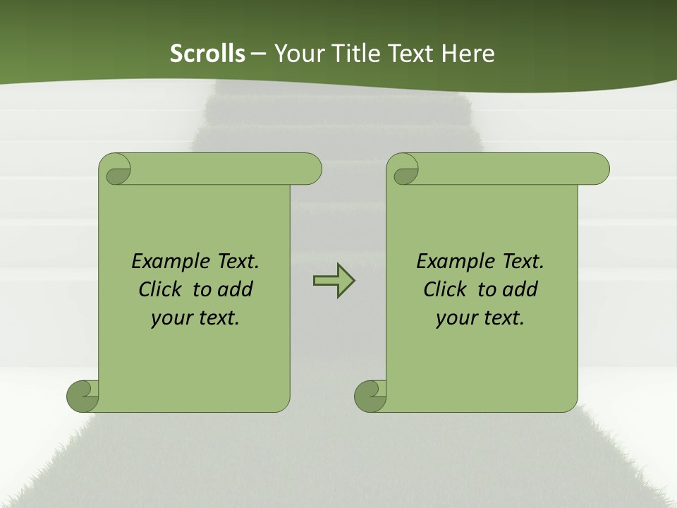 A Set Of Steps Leading Up To The Top Of A Hill PowerPoint Template