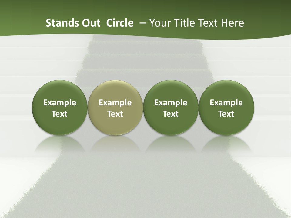 A Set Of Steps Leading Up To The Top Of A Hill PowerPoint Template