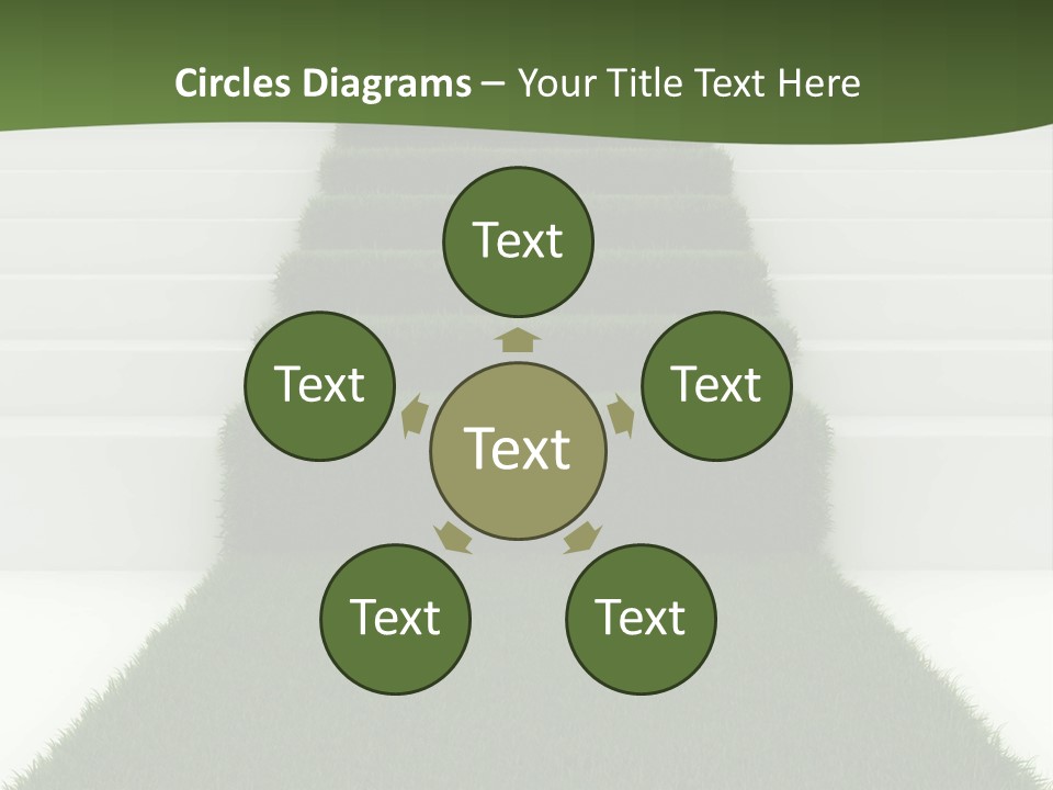 A Set Of Steps Leading Up To The Top Of A Hill PowerPoint Template