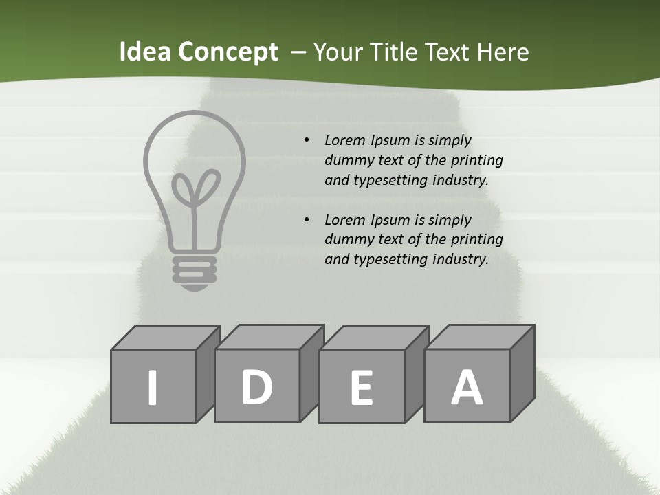 A Set Of Steps Leading Up To The Top Of A Hill PowerPoint Template
