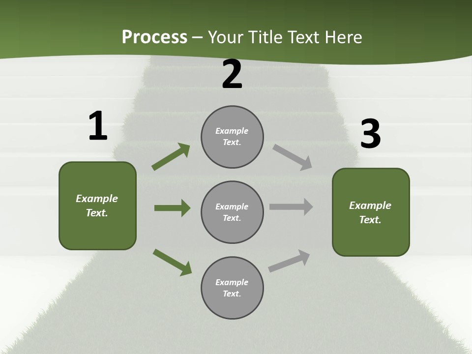 A Set Of Steps Leading Up To The Top Of A Hill PowerPoint Template