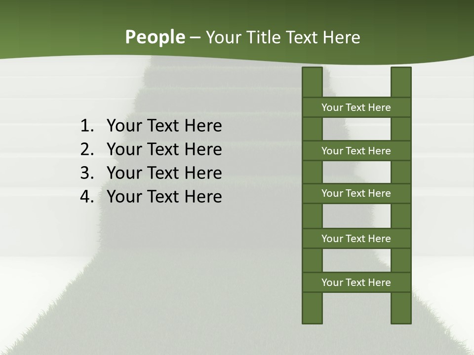 A Set Of Steps Leading Up To The Top Of A Hill PowerPoint Template