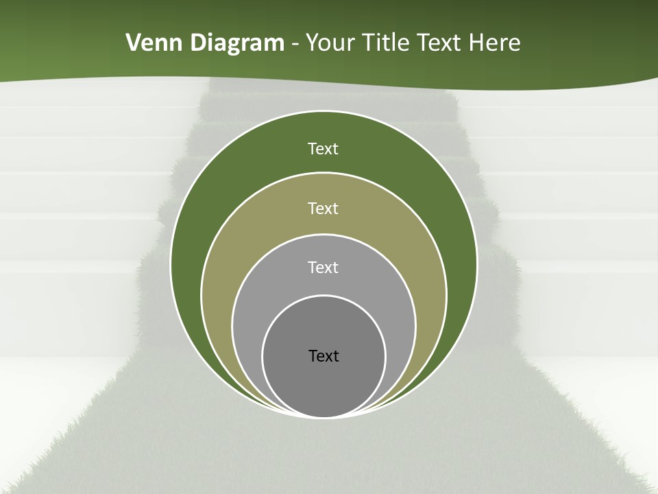 A Set Of Steps Leading Up To The Top Of A Hill PowerPoint Template