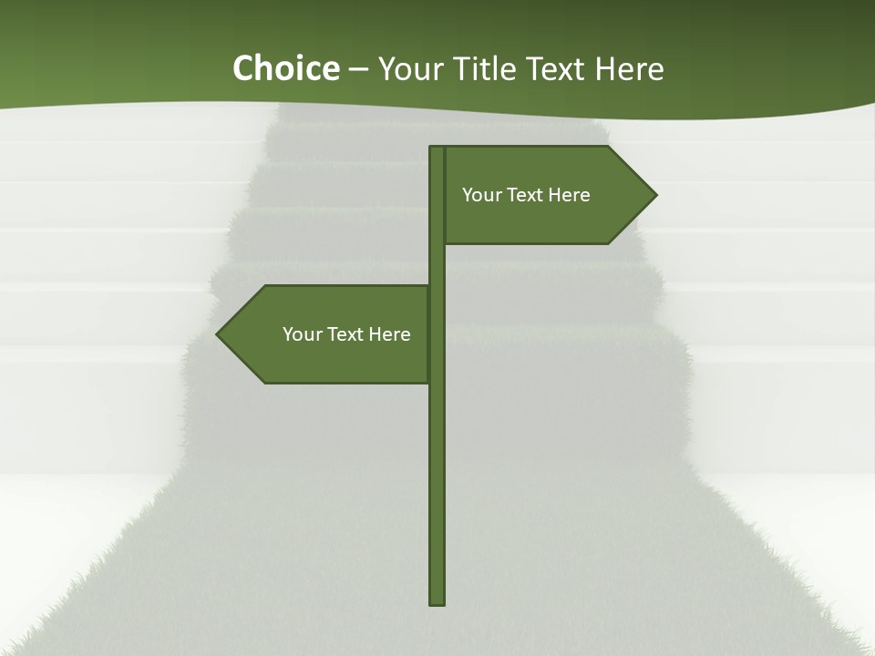A Set Of Steps Leading Up To The Top Of A Hill PowerPoint Template