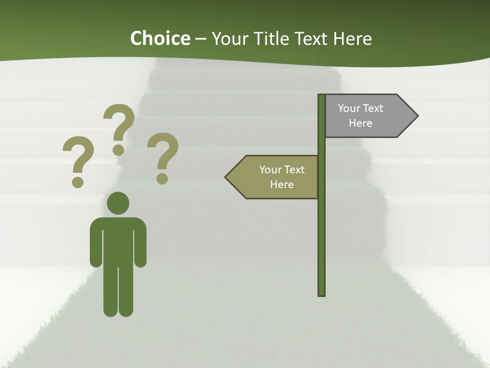 A Set Of Steps Leading Up To The Top Of A Hill PowerPoint Template