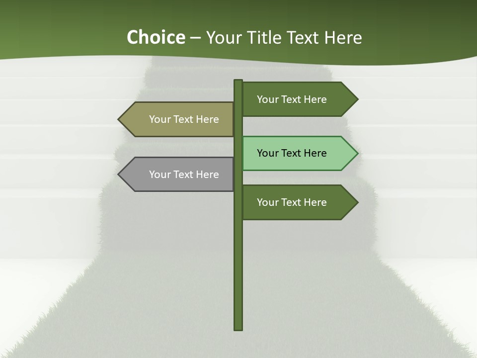 A Set Of Steps Leading Up To The Top Of A Hill PowerPoint Template