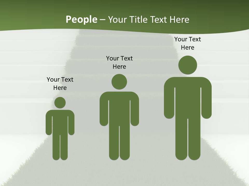 A Set Of Steps Leading Up To The Top Of A Hill PowerPoint Template