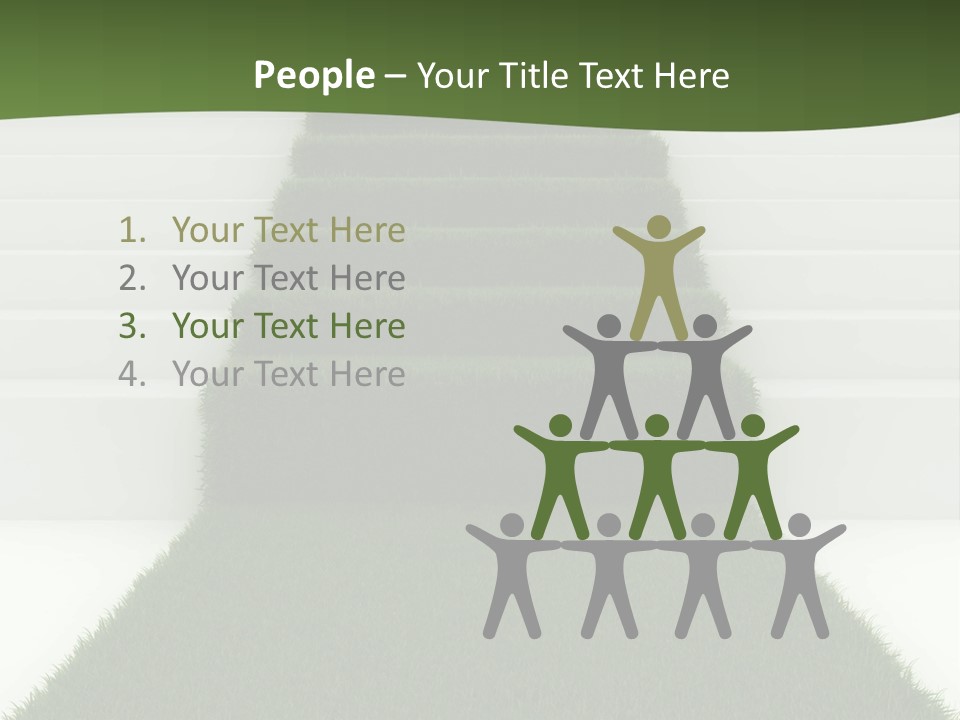 A Set Of Steps Leading Up To The Top Of A Hill PowerPoint Template