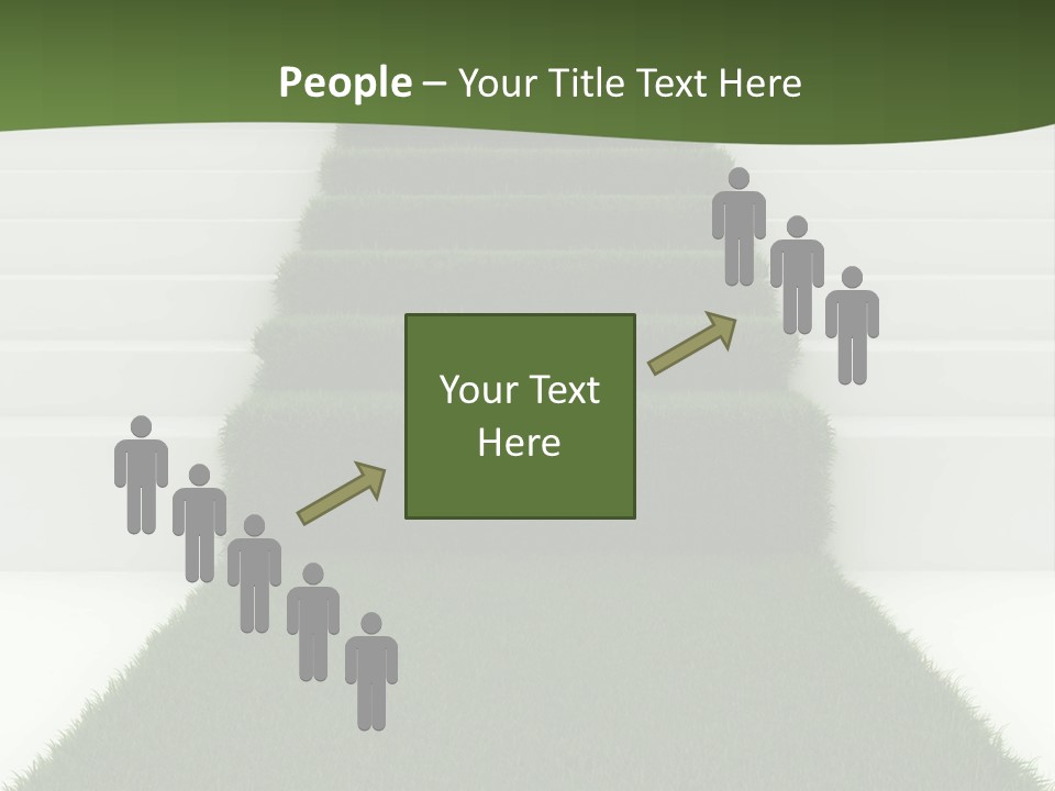 A Set Of Steps Leading Up To The Top Of A Hill PowerPoint Template
