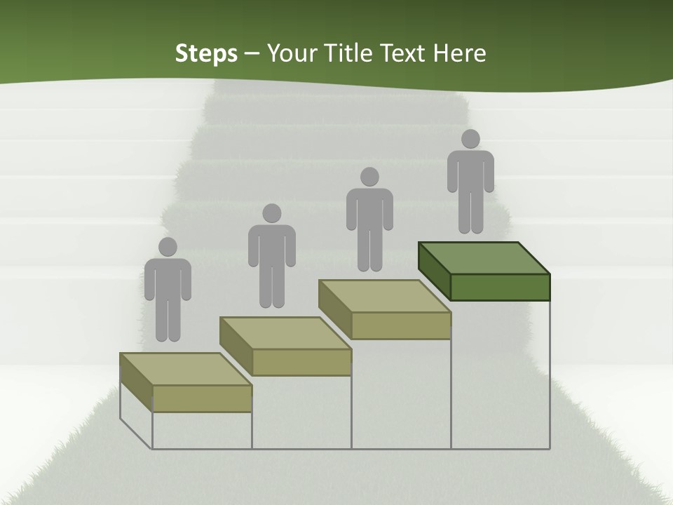 A Set Of Steps Leading Up To The Top Of A Hill PowerPoint Template