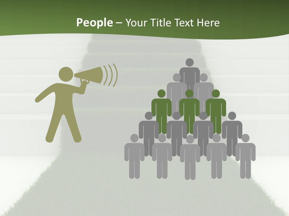 A Set Of Steps Leading Up To The Top Of A Hill PowerPoint Template
