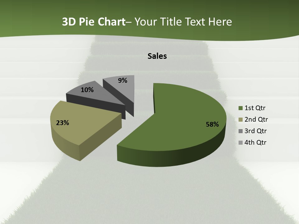 A Set Of Steps Leading Up To The Top Of A Hill PowerPoint Template