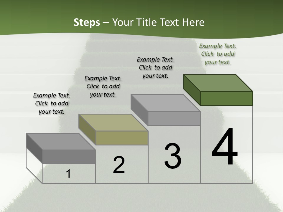 A Set Of Steps Leading Up To The Top Of A Hill PowerPoint Template