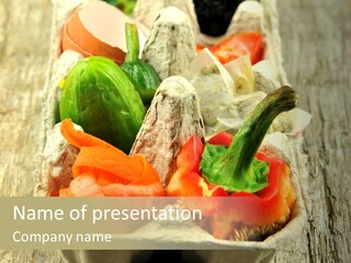 Decaying Tea Lemon PowerPoint Template