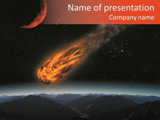 Impact Meteorite Globe PowerPoint Template