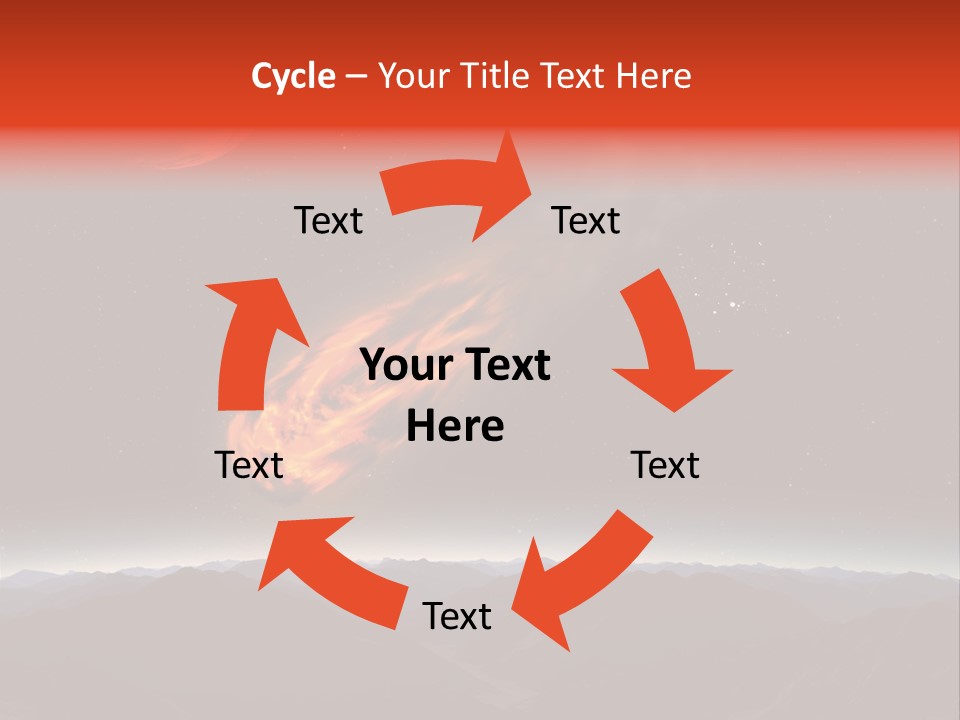 Impact Meteorite Globe PowerPoint Template