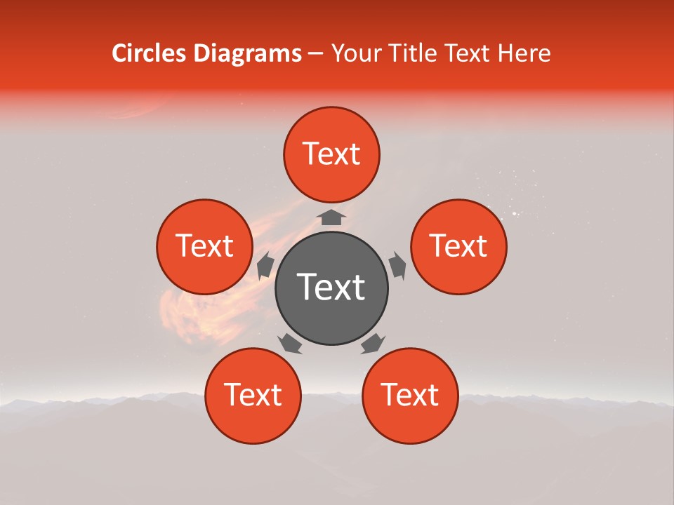 Impact Meteorite Globe PowerPoint Template