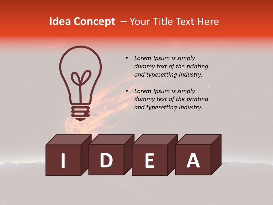 Impact Meteorite Globe PowerPoint Template
