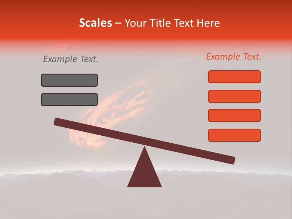 Impact Meteorite Globe PowerPoint Template