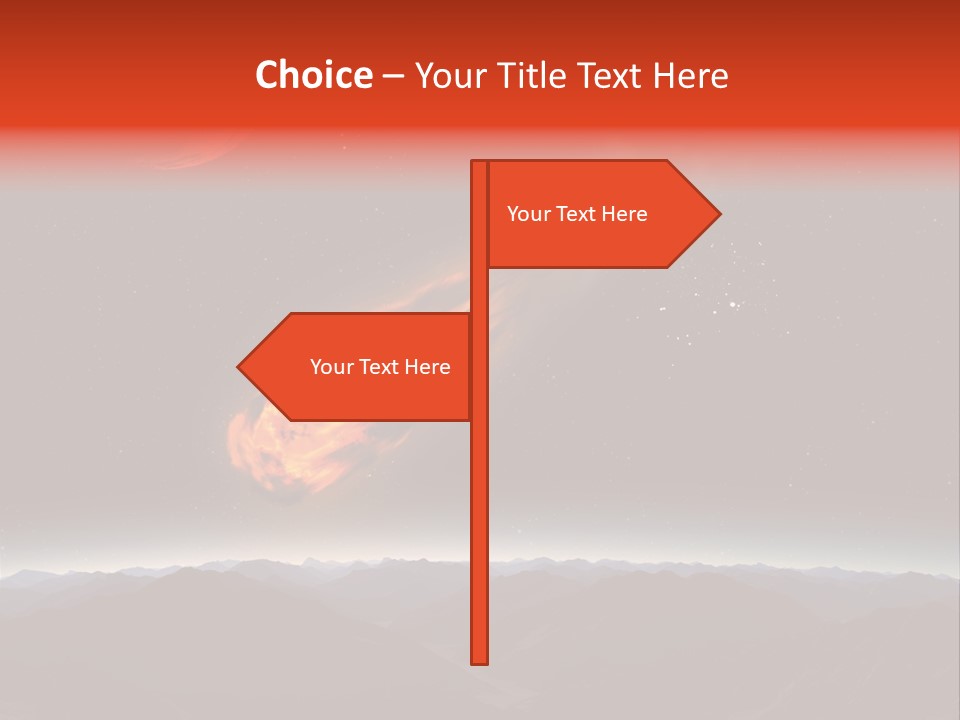 Impact Meteorite Globe PowerPoint Template