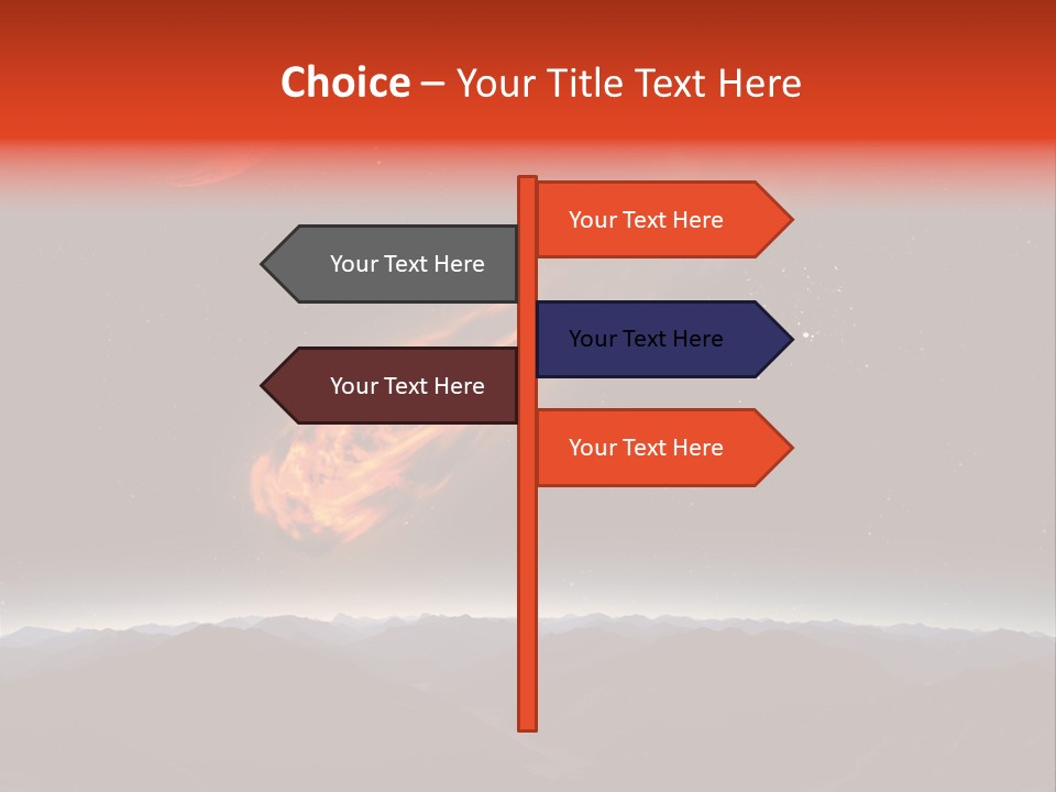 Impact Meteorite Globe PowerPoint Template